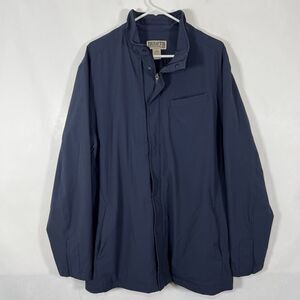 Duluth Trading Co Full Zip Nylon Jacket Mens Size Large Navy Blue Mesh Lined